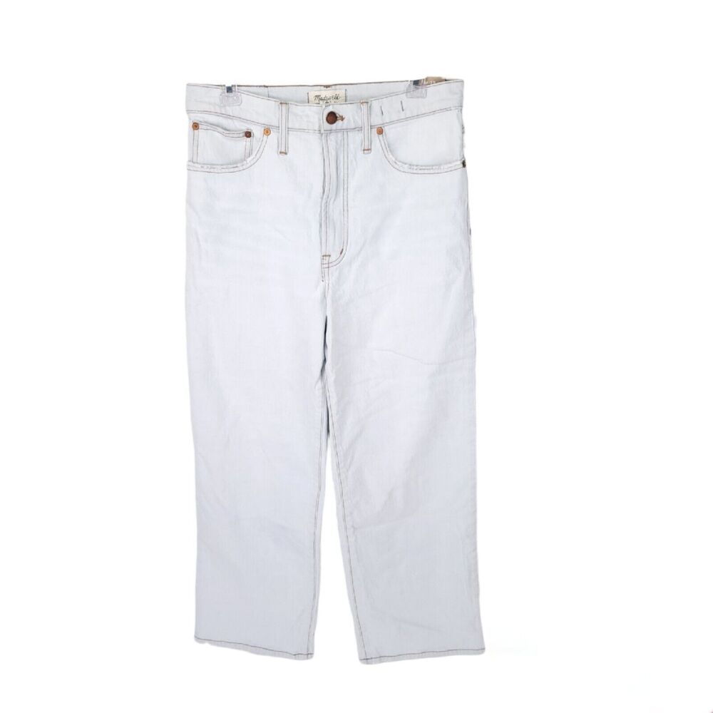 Madewell Jeans Womens 29 Perfect Vintage Wide Leg Crop Stretch Light Pants Logo